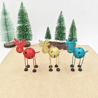 christmas decorations christmas deer mini ornaments wrought iron onion powder long legged deer pendant desktop ornaments