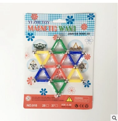 

37 Pcs Magnetic rods childrens creative manual material magnetic blocks educational toys exquisite holiday gifts