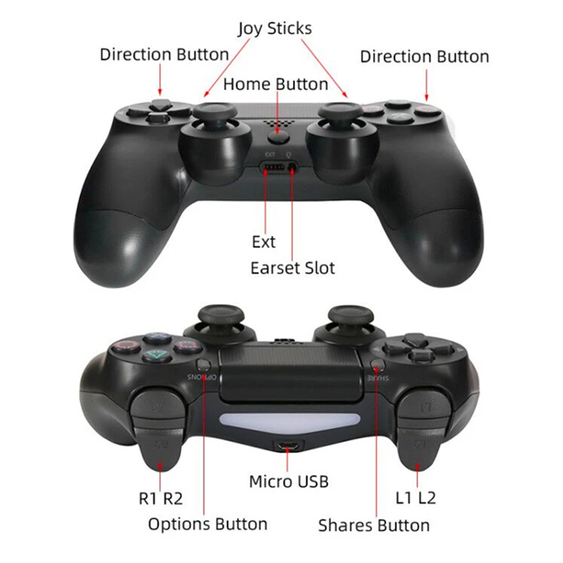 Геймпад для контроллера PS4 беспроводные вибрирующие Джойстики совместимые с
