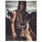 Новый 5D камни в форме ромба, круглый носок, с изображениями из сериала Ходячие мертвецы собака с украшением в виде кристаллов с вышивкой бисером крест набор мозаики для имитации вышивки алмазов картина ручной работы FC640