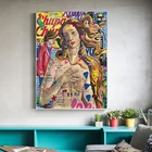 Граффити известное искусство Рождение Венеры плакат и печать на стене картина маслом на холсте художественная картина для гостиной домашний декор