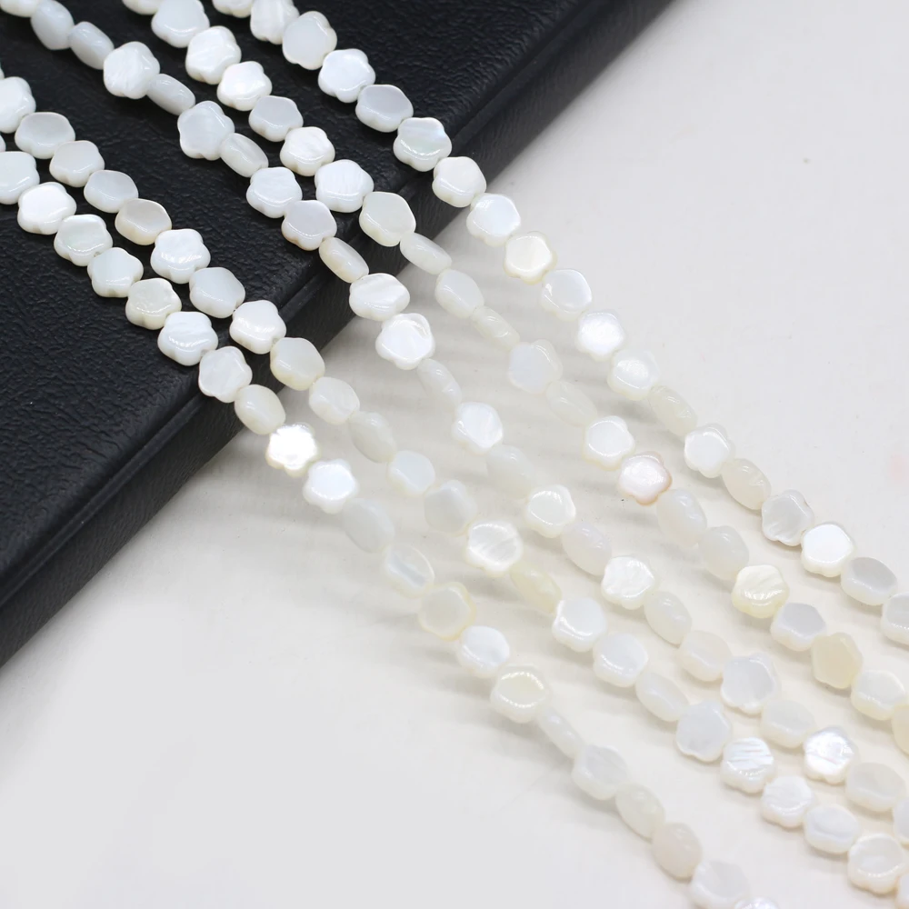 

2021 Best-selling Natural Mother Five Petal Flower Shell Beaded DIY Necklace Bracelet Jewelry Gift Making Wholesale 6mm