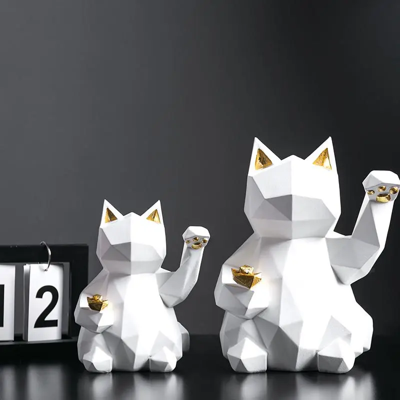 [HHT] скандинавские геометрические узоры со счастливым котом ресторан молочный