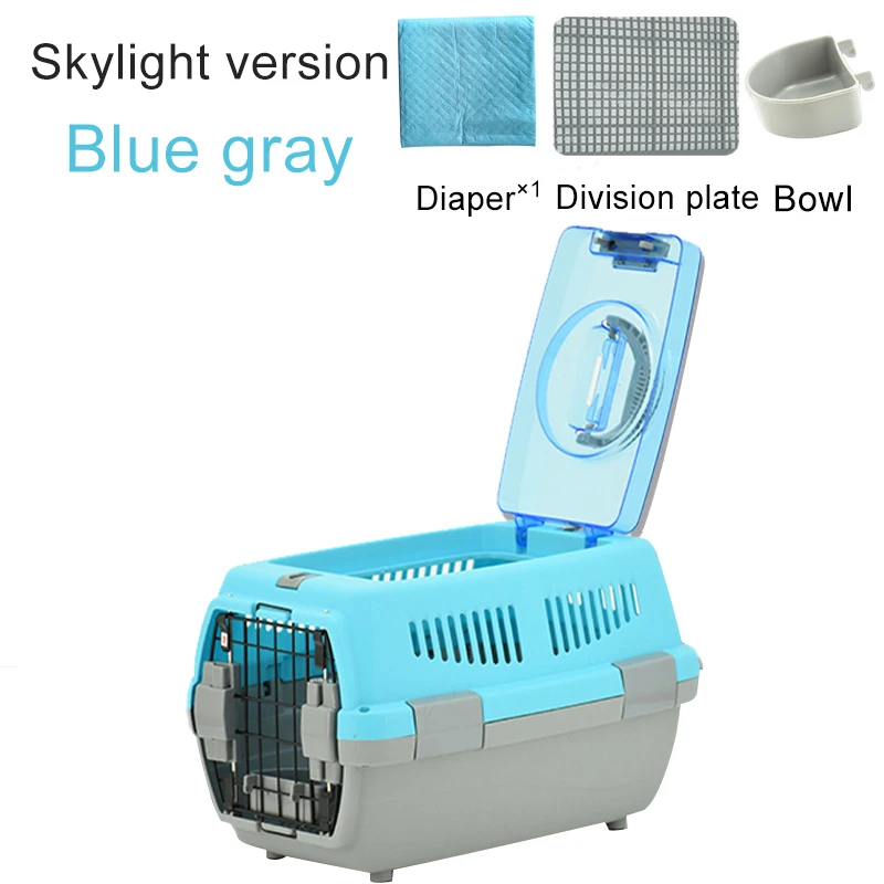 skylight blue gray Переносная сумка для питомцев, дышащая, для собак, кошек, сумка-переноска, чехол, большое пространство, одобренная авиакомпанией, переносная переноска, для путешествий, для щенков, клетка, коробка - Цвет: skylight blue gray