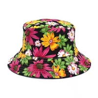 2021 summer panama bucket hat hip hop bucket cap new fashion women men fashion reversible bob chapeau femme floral fisherman hat