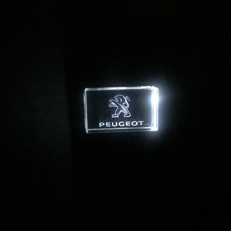 Peugeot Знак логотипа автомобиля кристалл USB флэш накопитель 4 ГБ 8 16 32 64 128