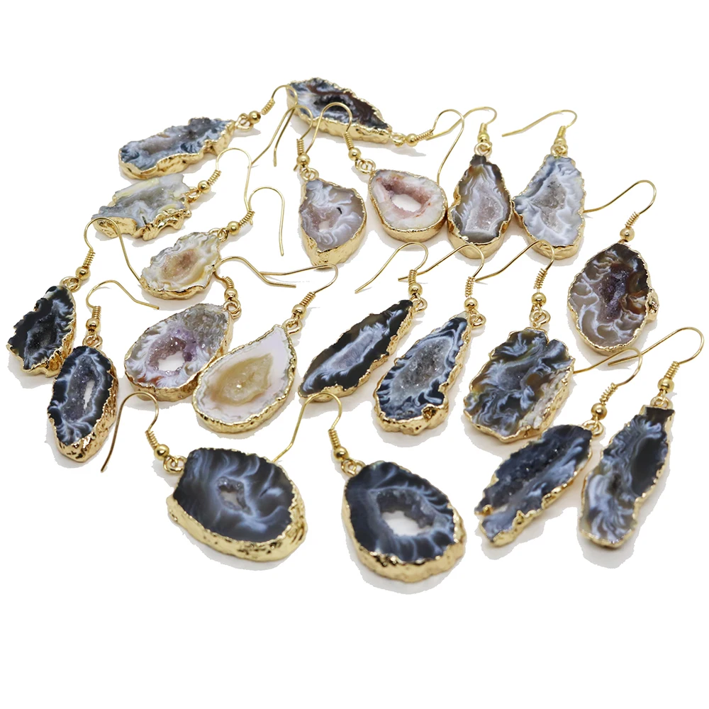 Классический натуральный камень оникс серьги повышенной прочности с украшением