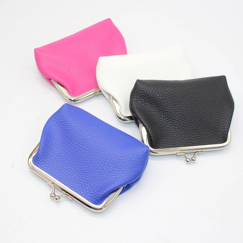 

Женский кошелек из искусственной кожи, карманный бумажник с пряжкой для мелочи, карамельных цветов, простой двухслойный Миниатюрный держат...