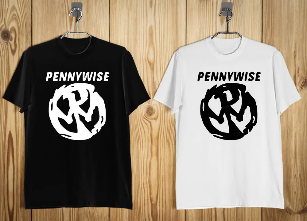 Pennywise панк рок группа Мужская футболка черный белый S 2Xl подростков Поп Топ