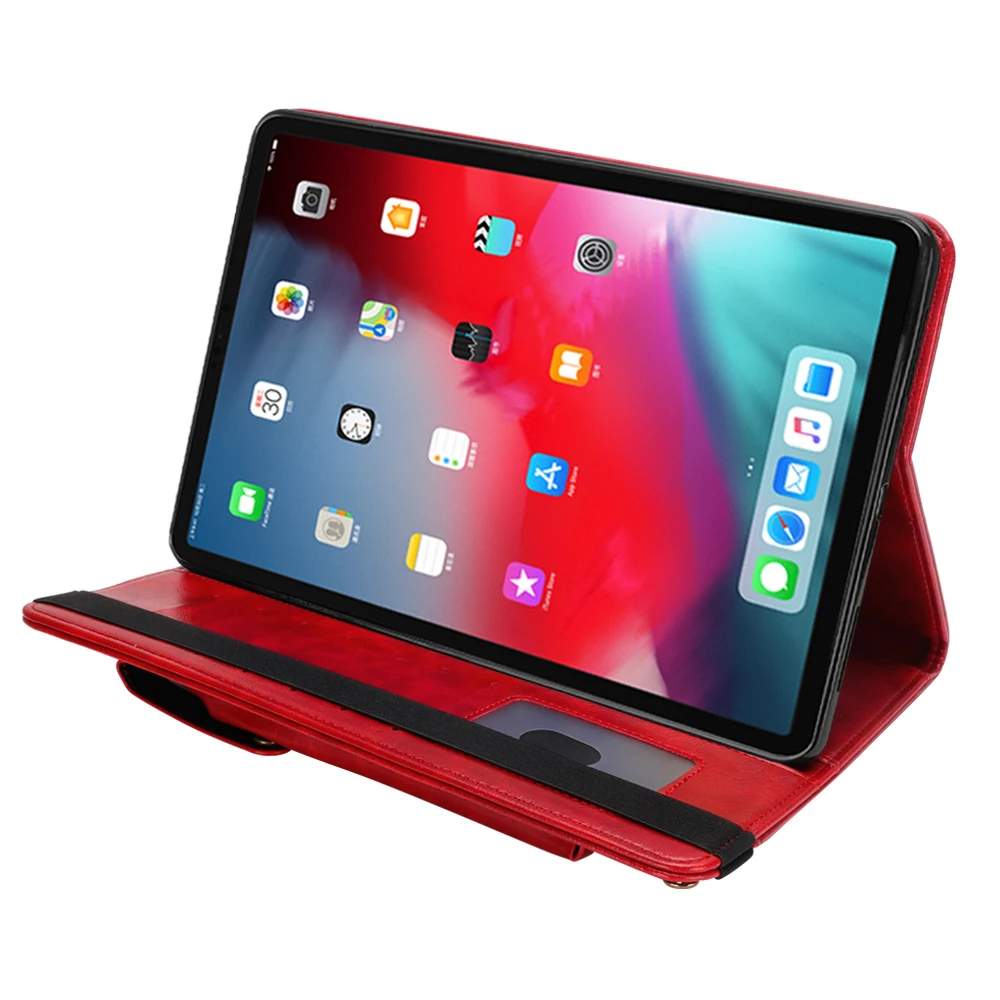 Retro Luxury PU Leather Card Wallet Cover for iPad Pro 12.9 (2018) Tablet Case pen slot Kickstand filp cover Protective Shell | Компьютеры