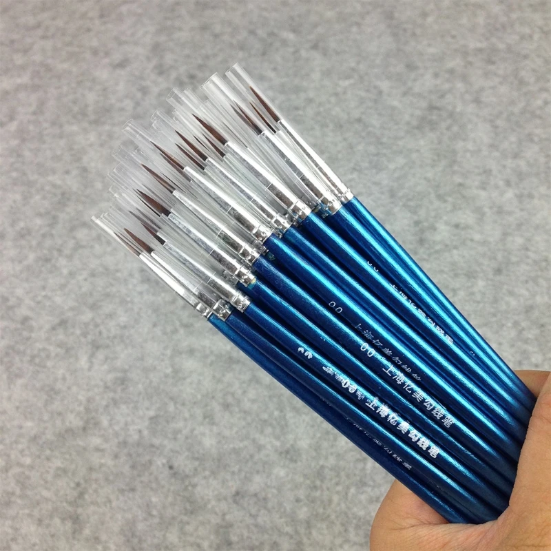 

10Pcs Nylon Hair Artist Paint Brush Acrylic Watercolor Round Fine Hand Point Tip