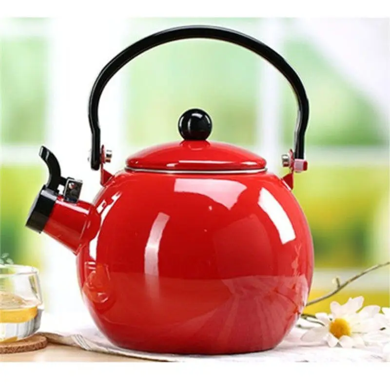 Эмалированный чайник для воды маленький газовая плита универсальный