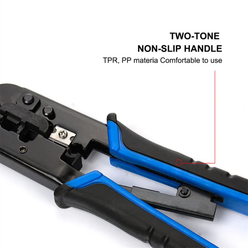 

8P RJ45 Multifunctional Steel Crimper Crimping Tool Network Cutting Tools Cutter Stripper Plier for Modular RJ12 RJ11 Crimper