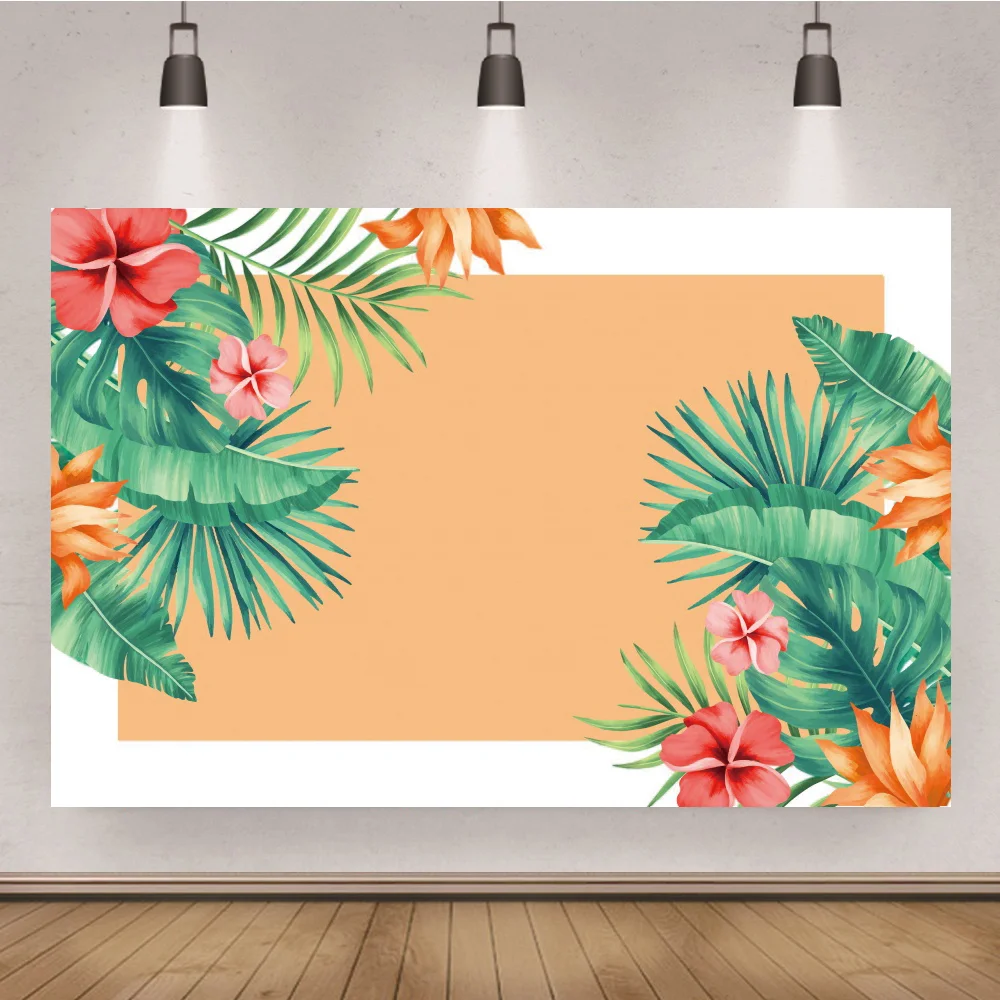 

Summer Tropical Party Background Kids Birthday Backdrop Baby Shower Poster Home Wall Decor Banner Studio Supplies Picture Area