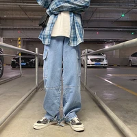 dimi baggy streetwear skateboard hip hop trousers cargo jeans mens wide leg denim pant loose straight