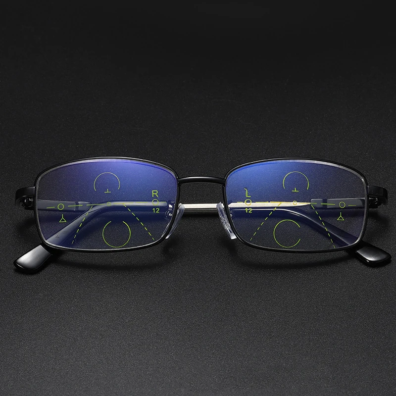 Сверхлегкий памяти полный оправы очки анти-blu прогрессивные многоцелевые для