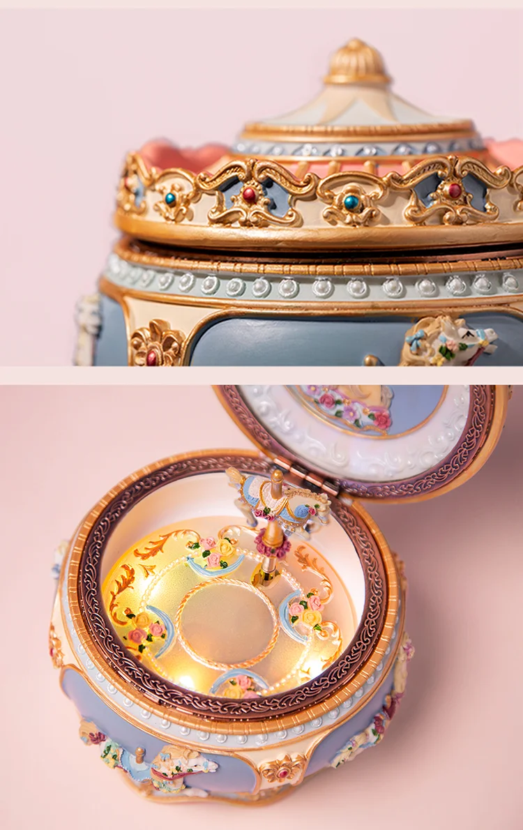 Музыкальная шкатулка в виде карусели с созвездиями Волшебная Miyazaki для девочек