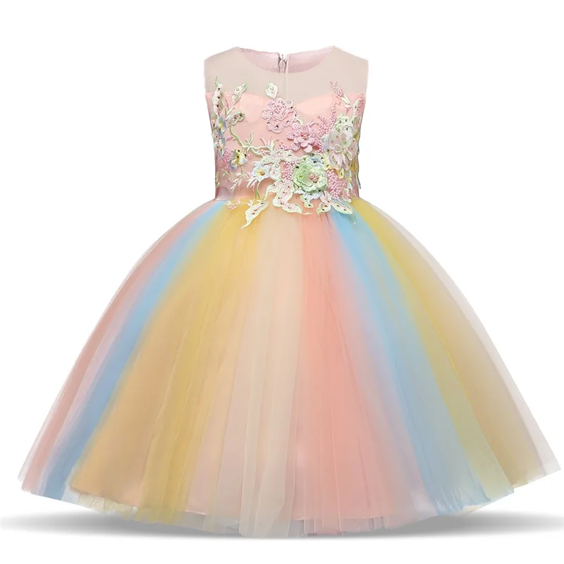 Girls Dress Elegant New Year Princess Children Party Wedding Gown Kids Dresses for Birthday Vestido Wear | Детская одежда и обувь