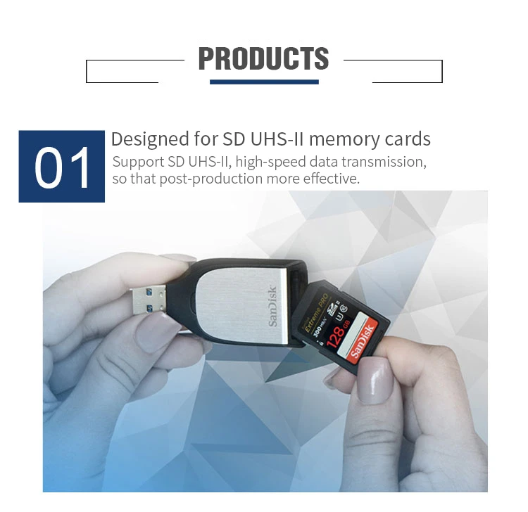 Sandisk Экстремальный Pro Usb 3,0 Sd кард-ридер UHS-II высокоскоростная sd-карта считыватель смарт-карт памяти высокоскоростной кард-ридер/Писатель