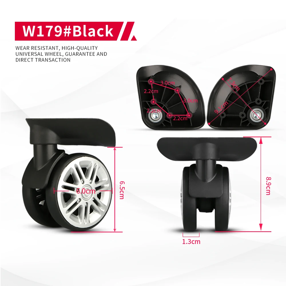 DILONG W179 Luggage Wheels Replace Universal Accessories Heavy Duty Trolley Case Wheel Travel Case Repair Durable Casters