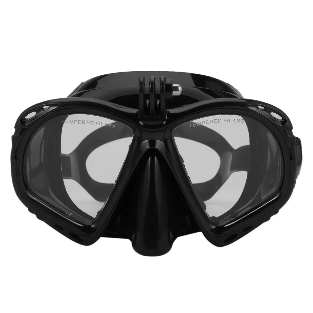 Фото Профессиональная силиконовая маска для подводного плавания с защитой от