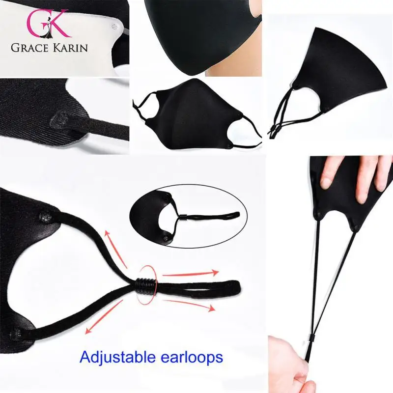 

3 PCS 100% Cotton Black Mouth Mask Warm Mouth Anti-Dust Face Mask Outdoor Winter Mask For Windproof Mouth-muffle