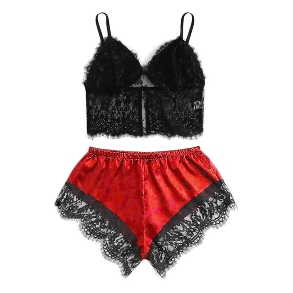 

JIAYAN женская пижама сексуальный пижамный комплект женские шорты Атласная Ночная Рубашка домашняя одежда для женщин шелковая одежда для отд...