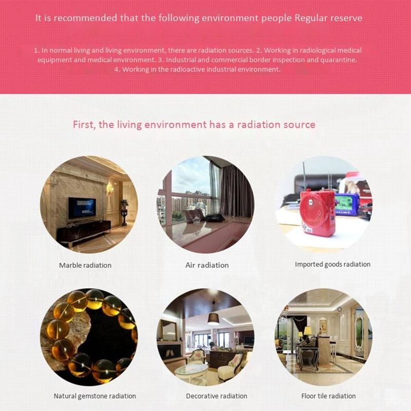 

FS2011 Radiation Detector Geiger Counter Beta Gamma X-Ray with Alarm Marble Tester Tool LCD Display Radioactive Detector