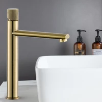 tuqiu bathroom faucet brushed gold brass bathroom basin faucet cold and hot water mixer sink tap deck mounted blacknickel tap