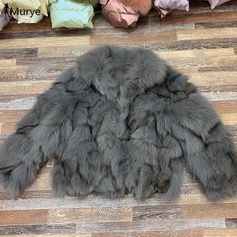 

Winter Coat Women Jacket Real Fur Fox Oversized Outwear Raccoon Furry Natural Fur Coats Thicken Warm Elegant Sexy Parka Real Fur