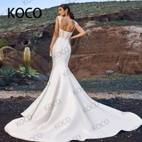 macdugal wedding dresses 2021 sweetheart satin civil beach mermaid bride gowns summe botton robe de mari%c3%a9e elegant women clothes