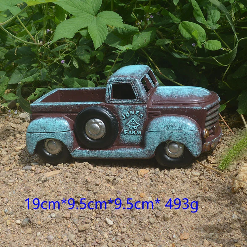 Maceta de resina con forma de coche Retro, maceta de escritorio, florero de bons&aacute;i, modelo de coche, suministros de jard&iacute;n, decoraci&oacute;n del hogar, maceta de suculenta-3