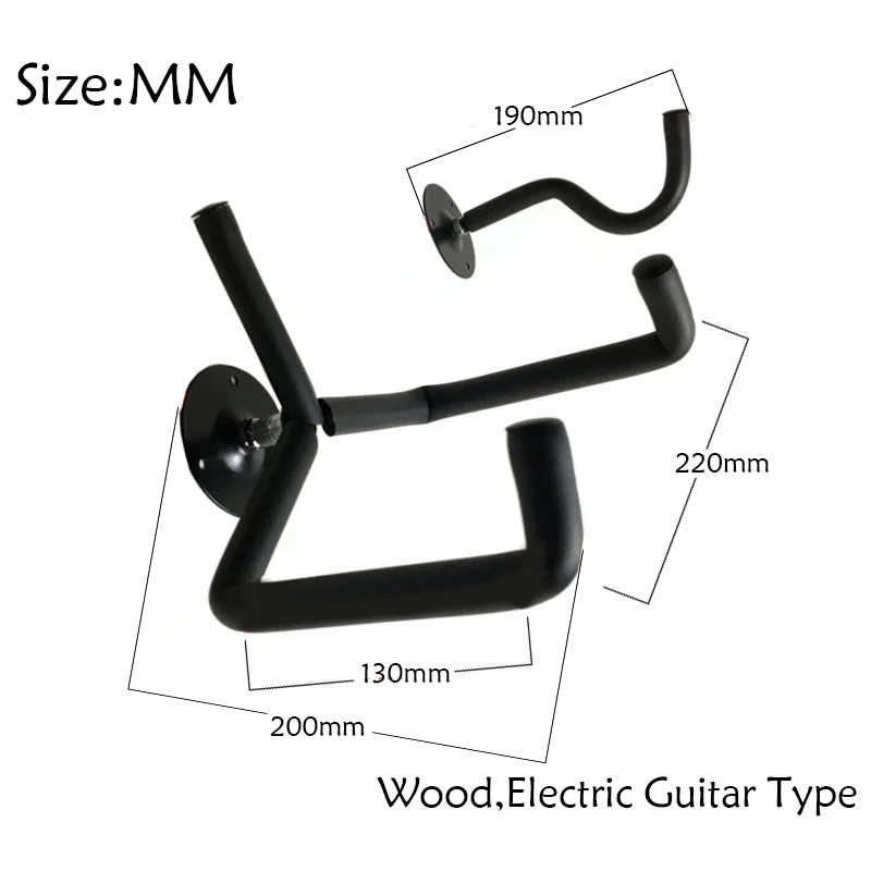 Подставка для гитары настенный горизонтальный крючок из дуба с винтовым