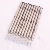 luxury stainless steel roller ball pen refill black blue ink gel pens refill for mb 163 149 145 bohe pens