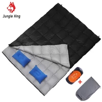 jungleking cy2020a newest double outdoor camping envelope sleeping bag widen winter two stitchable goose down sleeping bags