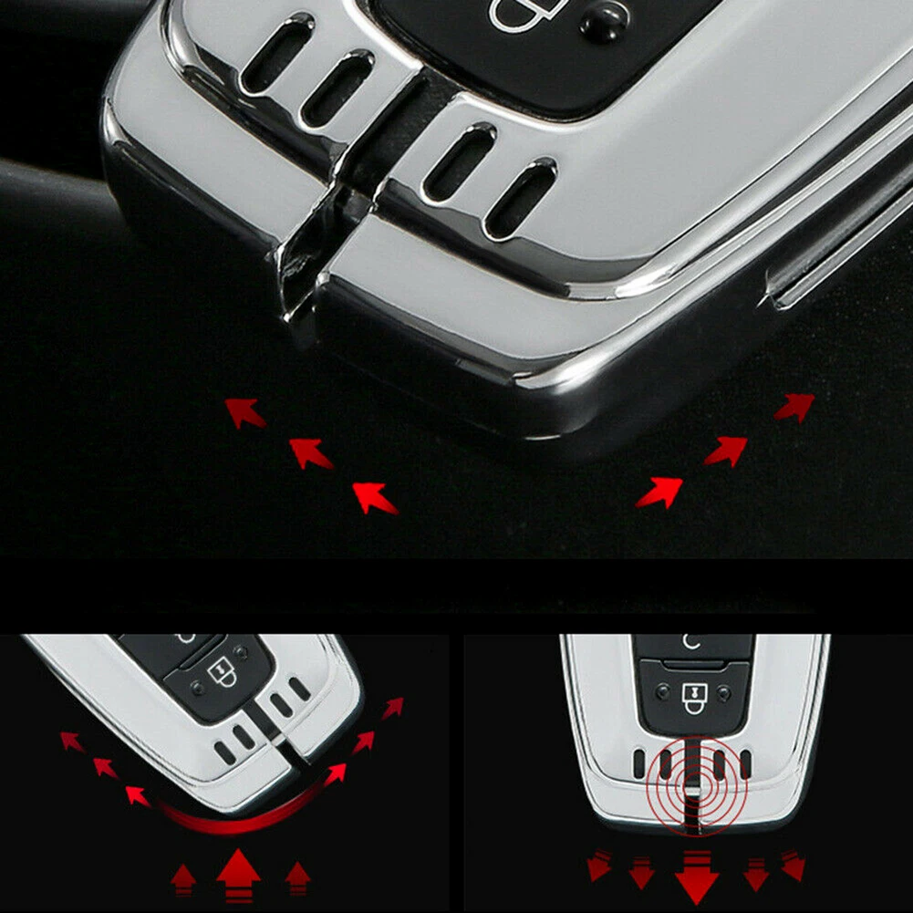 

Aluminum Alloy Smart Car Key Case Cover Holder Car Remote Key Case Cover Fob Car Accessories Suit For Toyota RAV4 2019