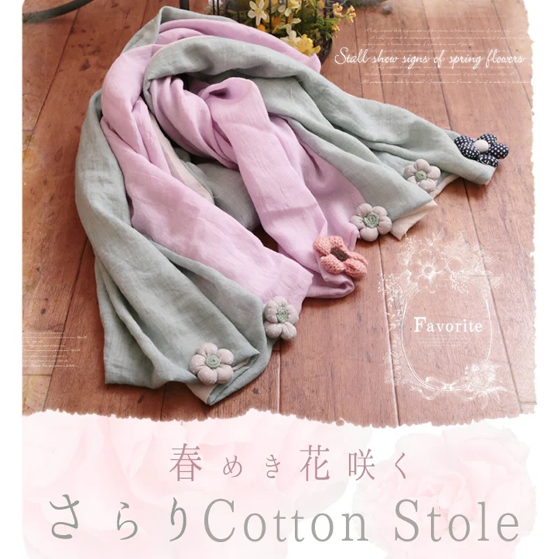 Японская весенне-осенняя шаль в стиле девушки Мори пэчворк Женская одежда с