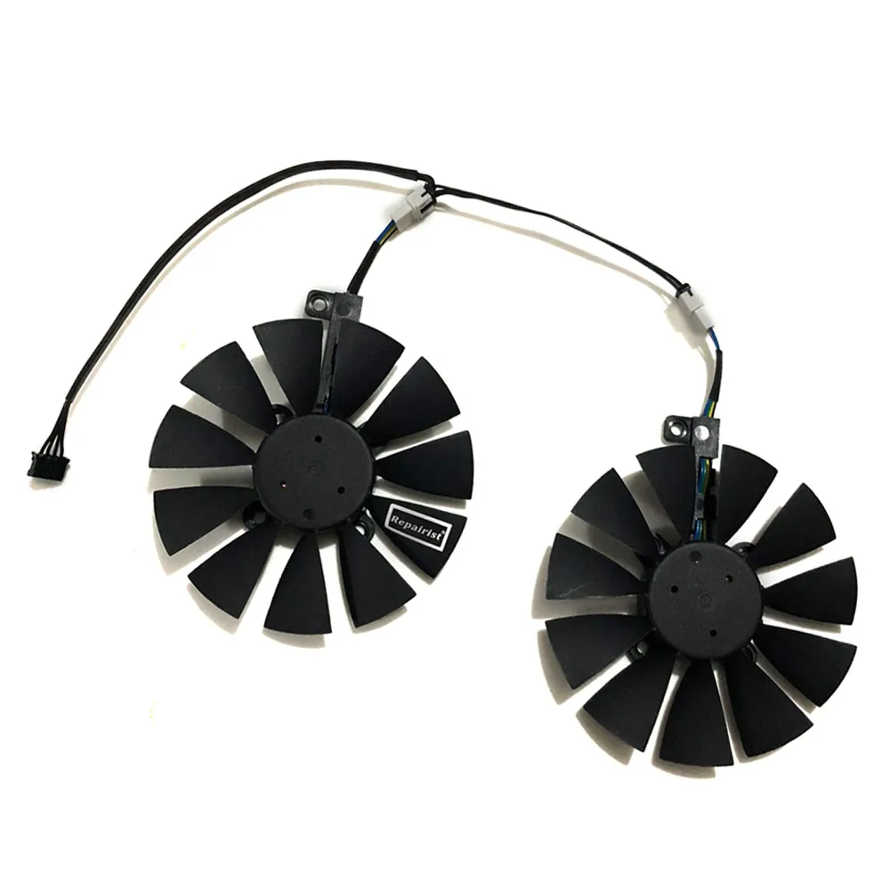 2 шт./комплект Вентилятор видеокарты,FDC10U12S9-C T129215SU PLD09210S12HH,Применяется к ASUS DUAL-GTX 1060-6G,Применяется к ASUS DUAL-GTX 1070-O8G,Применяется к ASUS DUAL-RX480-O4G,Применяется к ASUS EX-RX570-4G