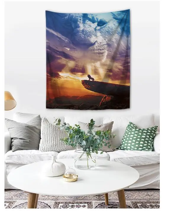 Мультфильм Волк серии настенный фоновый гобелен гостиной общежития искусство