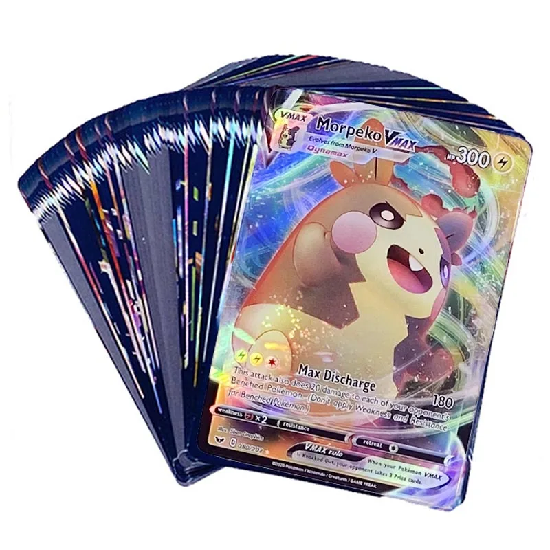 60-300 шт TOMY POKEMON TAG TEAM GX VMAX V MAX для сияющей игры битва карт детская игрушка | Игрушки и