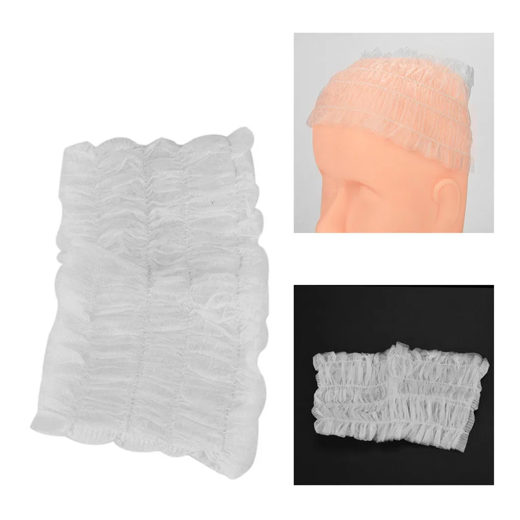 100 одноразовых повязок для волос эластичное не Тканое оголовье салона ванной