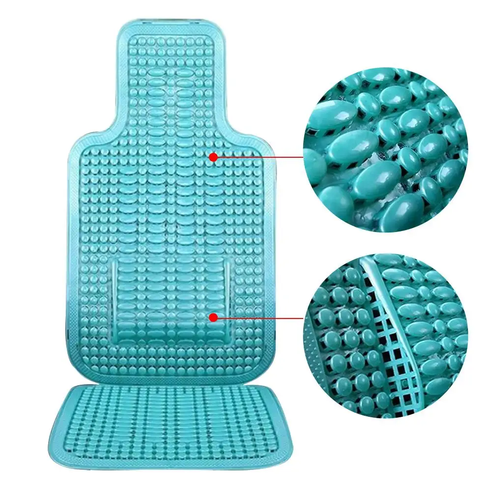 Универсальная летняя охлаждающая подушка для сиденья автомобиля из ПВХ с бисером Массажная Автомобильная крышка для стула с мягкой Подушка под спину дышащая прочная 1 шт