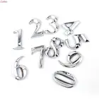 Серебряная наклейка с цифрами 5 см, 3D наклейка, самостоятельная наклейка, номер квартиры, отеля, офиса, адрес двери, пластиковая этикетка ABS