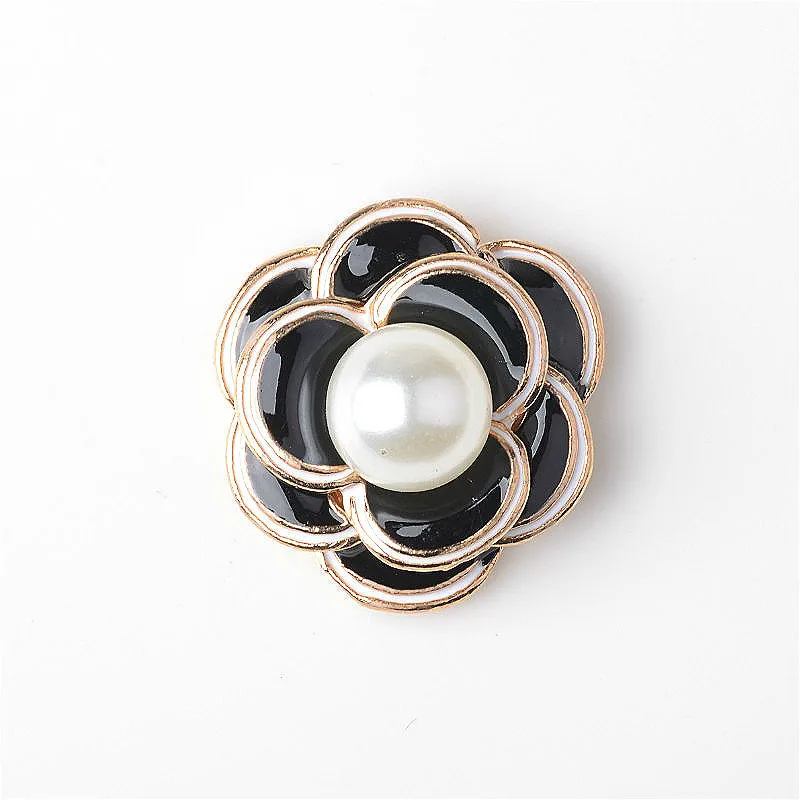 

New Alloy fashion Camellia flower Enamel DIY Accessories components for jewelry making supplies Wedding Decoration wholesale
