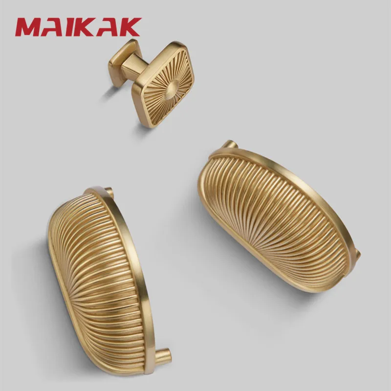 

MAIKAK оболочки Форма цинковый сплав Кухня шкаф ручки и ручки для выдвижных ящиков мебельные ручки