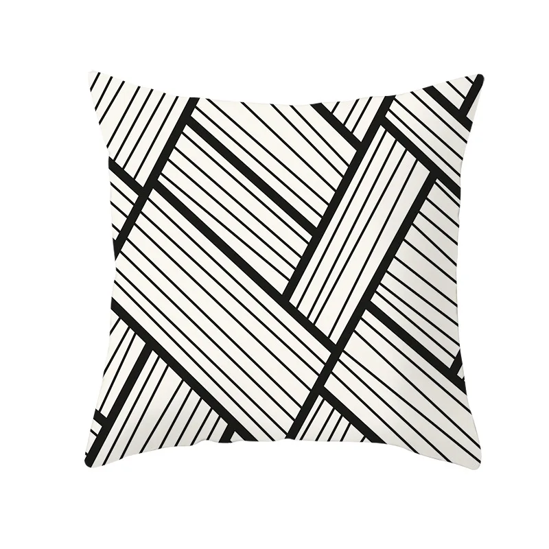 

Home Decor Red Black Geometric Pillowcase Pillow Cover Decorative Polyester Sofa Car Seat Throw Pillow Cushion Covers 45x45cm