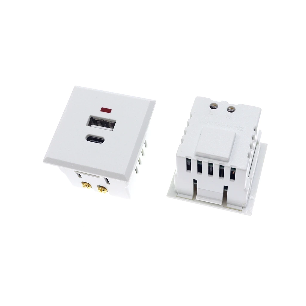 Розетка переменного тока USB + Type-C Встроенная настольная розетка Модуль зарядки постоянного тока Розетка 5 В 220 В со светодиодным индикатором (art.: 3920d0aaa4681) - 3920d0aaa4681