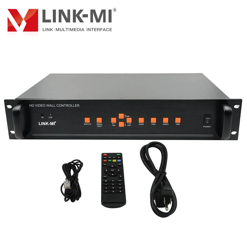 LINK MI 24 канальный настенный видеоконтроллер 4x6 4x5 4x4 3x3 HDMI VGA USB AV входы вращение на 180