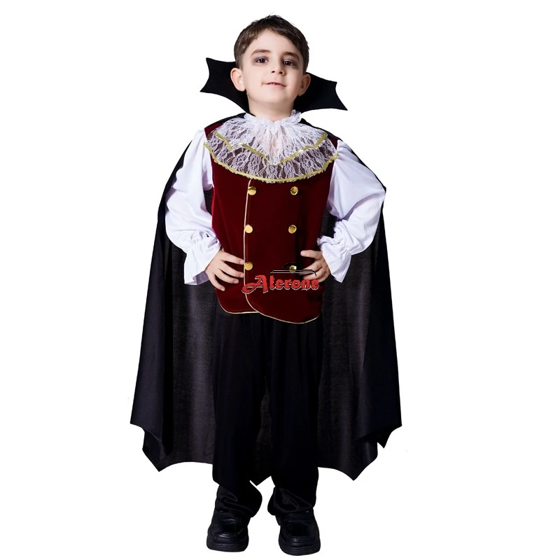 Готический детский Косплей маскарадный костюм знатного вампира на Хэллоуин |