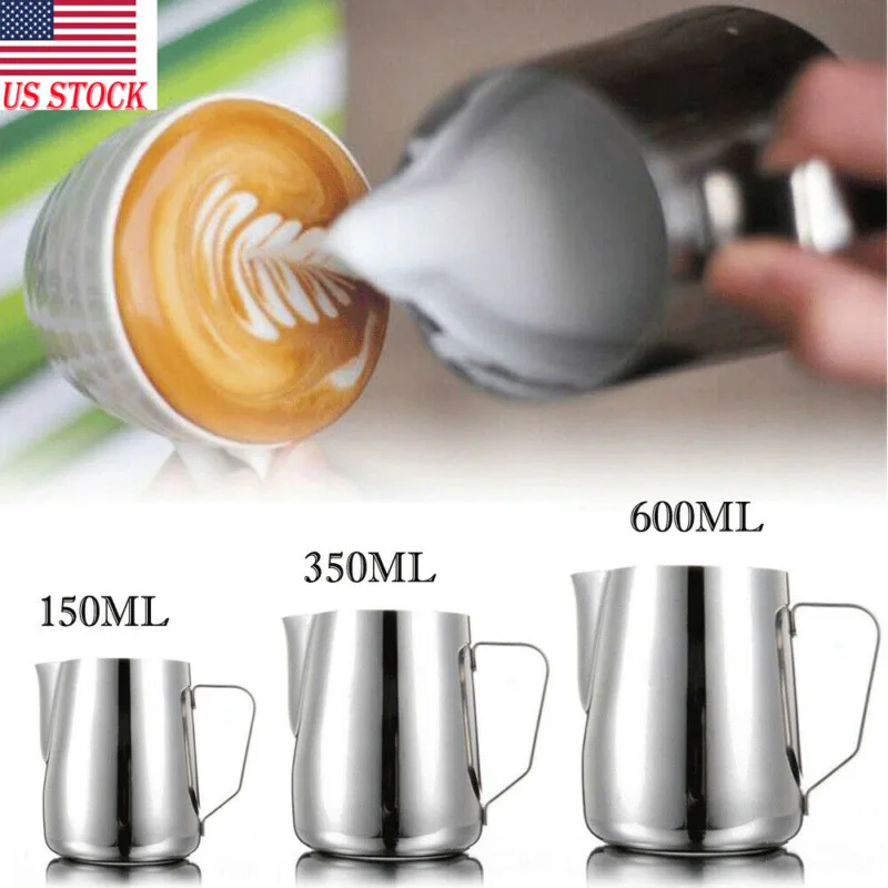 

2020 New Hot Fashion 3 Sizes Stainless Steel Milk Craft Coffee Latte Frothing Art Jug Pitcher Mug Cup